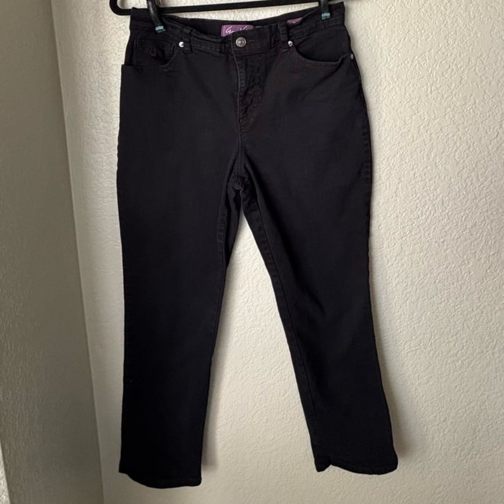 Gloria Vanderbilt Women's Amanda Denim Black Jeans Size 8 - Picture 10 of 12